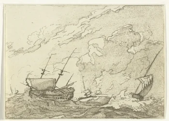 Navios em uma tempestade