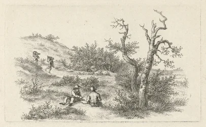 Gavetas numa paisagem dunar
Trabalho de impressão de estudos / Etudes gravées (título da série)