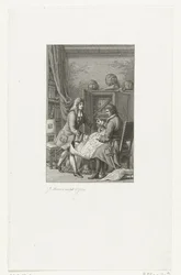O czar Pedro, o Grande e o prefeito Nicolaes Witsen estudando um mapa, 1814