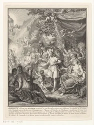 Representação alegórica com Telemachus e Minerva
Página de título para: François de Fénelon, Les avantures de Telemaque, 1734