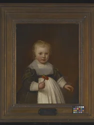 Retrato de uma menina (óleo sobre madeira)