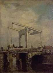 Uma ponte levadiça em uma cidade holandesa, 1875