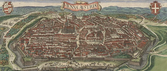 Vista panorâmica de Viena do norte, 1609