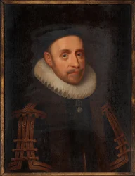 Gustave II Adolphe de Suede (1594-1632) - Peinture de Jacob Hoefnagel (1575-vers 1630), huile sur bois (65x48 cm)