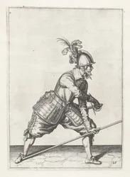 Soldado com lança espada de desenho, c.1600