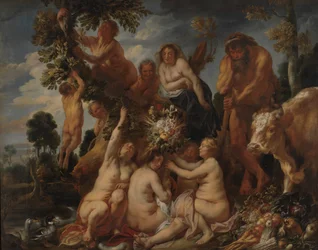 Achelous Derrotado por Hércules. A Origem da Cornucópia. (Alegoria da fecundidade)