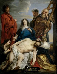 "Pieta" Peinture de Jacob Jordaens (1593-1678) - 1650-1660 - Óleo sobre tela Dim 221x169 cm Museo del Prado, Madrid