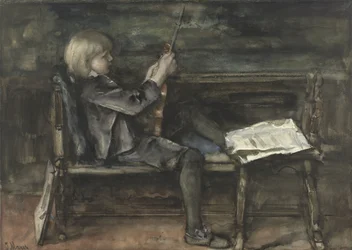 Retrato de Willem Matthijs Maris, com violino