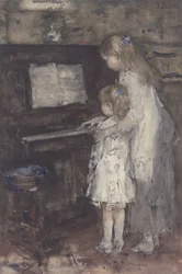 Duas garotas no piano