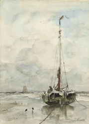Rosa de pescador na praia