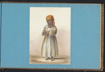 Retrato de Affie Affie 59 de dezembro (título no objeto) Álbum com desenhos do Suriname, p.43 (50) (título da série)