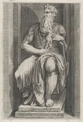 O Espelho Romano da Magnificência: Moisés segundo a escultura de Michelangelo, séc. XVI..., séc. XVI.
