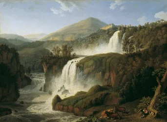 A Grande Cascata do Tivoli perto de Roma