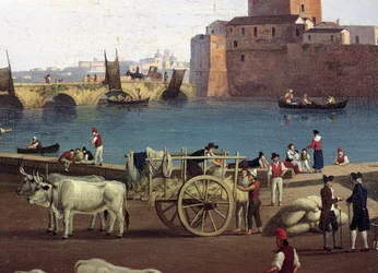 Vista do porto de Taranto, por Philippe Hackert (1737-1807)