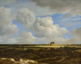 Vista panorâmica de Haarlem, c.1669 (óleo sobre tela)