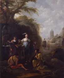 Eliezer e Rebeca no poço (óleo sobre tela)