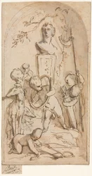 Busto de Diana com Putti e Atributos de Caça