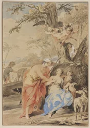 Júpiter e Mnemosine, 1733