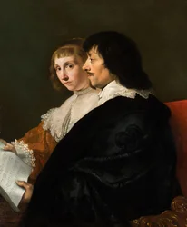 Retrato duplo de Constantijn Huygens (1596-1687) e Suzanna van Baerle (1599-1637)