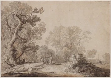 Camponeses à beira de um bosque, c. 1630