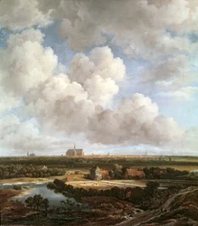 Terreno de branqueamento no campo perto de Haarlem, 1670