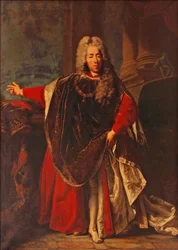 Eugénio de Saboia com os trajes do Tosão de Ouro Jacob van Schuppen