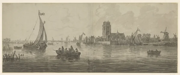 Vista de Dordrecht a partir do sudoeste