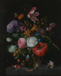 Flores em um vaso de vidro, c.1670