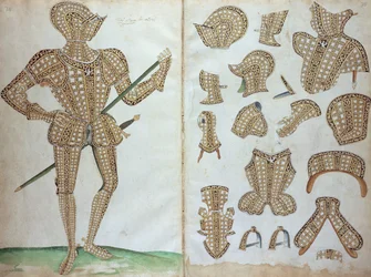 Terno de Armadura para Sir Henry Lee, de &39;An Elizabethan Armourer&39;s Album&39;