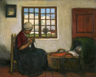 Interior com Berço (óleo sobre tela)