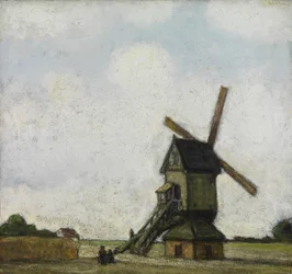 Moinho de vento no Kempen (óleo sobre tela)