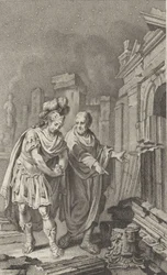 Scipio Aemilianus diante das ruínas de Cartago na companhia de Políbio, 1797.