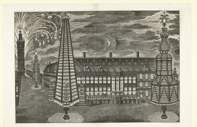Iluminação e fogo de artifício em Gante, 1717