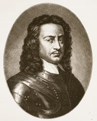 John Hampden, ilustração de "A Igreja da Inglaterra: uma história para o povo" por HDM Spence-Jones, pub. c.1910 (foto sépia)