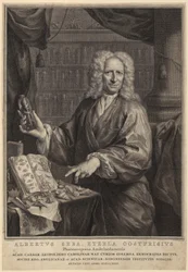 Retrato de Albert Seba, boticário e célebre coleccionador de história natural