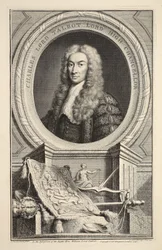 Retrato de Charles, senhor Talbot, ilustração das Cabeças de pessoas ilustres de Grâ Bretanha , bar. de Knapton, Londres, 1742