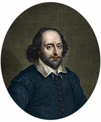 Retrato de William Shakespeare (1564-1616), escritor inglês. Gravura de Jacobus Houbraken, 1747.