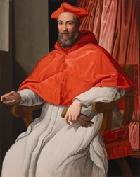 Retrato de Niccolo Gaddi (1537-1591), com vestes cardinalícias, segurando luvas