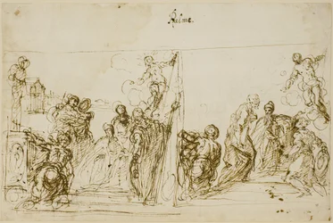 Dois esboços de composição para a pintura votiva do Doge Pasquale Cicogna, Sala del Pregadi, Palazzo Ducale, Veneza