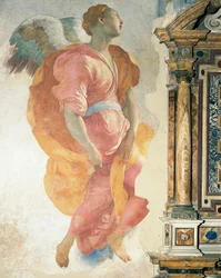 Arcanjo Gabriel por Giacomo Carucci, conhecido como Pontormo (1494-1556), fresco, Capela Capponi, Igreja de Santa Felicita, Florença