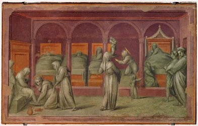 Enfermaria feminina do hospital S. Matteo, Florença (pintura mural)