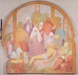 Deposição, luneta do ciclo de afresco da paixão, 1523-6