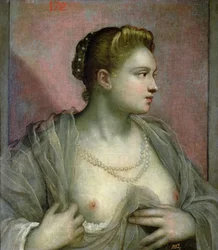 Retrato de uma mulher revelando seus seios, c.1570