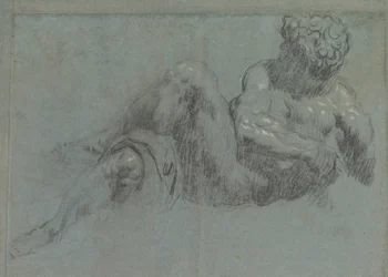 Estudo depois de Michelangelos Giorno, c.1550-55 (giz no papel)