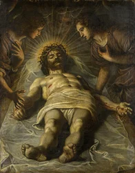 O Cristo morto com dois anjos