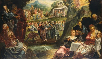A adoração do bezerro de ouro, c. 1594.