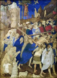 Cristo carregando a cruz, dos Grandes Heures de Duc de Berry, 1409