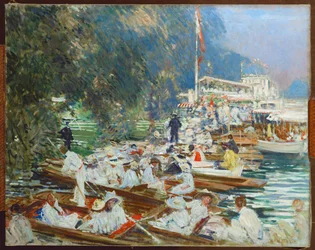 Corrida de barcos (pintura sobre tela)