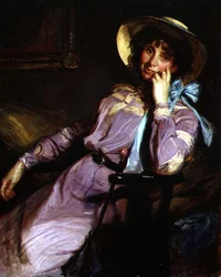 Retrato da Sra. M.D. McEwen (óleo sobre tela)