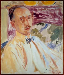 Estudo para o retrato de François Mauriac (1885-1970), escritor francês. Pintura de Jacques Emile (Jacques-Emile) Blanche (1861-1942)